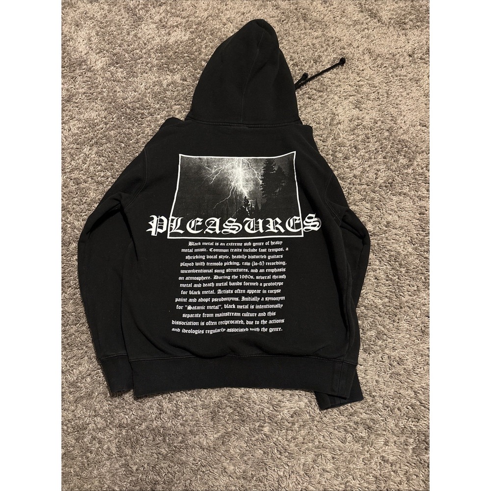 Pleasures Now‎ Hoodie Mens Small Sweatshirt Black Metal Independent